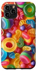 Carcasa para iPhone 11 Pro Patrón De Dulces Candy Delight Vibrant Gummies