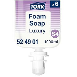 Tork Dispensador de Jabón en Espuma Luxury S4, Aroma Floral, 6 × 1000 ml, 524901