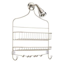 iDesign Cero Portaoggetti Doccia, Largo, Metallo, Beige, 41.25x10.75x54.75 cm
