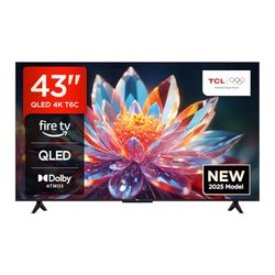 TCL 43T6C 43" QLED TV 4K HDR, Fire TV (Smart tv con Dolby Vision e Atmos, HDR10+, Premi e Chiedi ad Alexa)