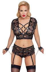 Cottelli BONDAGE BH Set-22139311051 Schwarz One Size