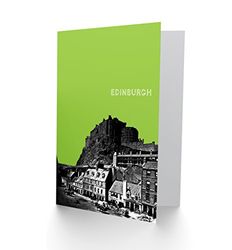 Wee Blue Coo Grassmarket Edinburgh Scottish Landmark Green Greetings Card