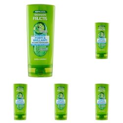Garnier Fructis Balsamo Fortificante, Per Capelli Normali, Per Capelli Forti e Luminosi, Con Estratto di Pompelmo e Vitamina B6, Forti & Brillanti, 200 ml (Confezione da 5)