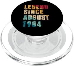Regalo vintage de 41 cumpleaños - Leyenda desde agosto de 1984 PopSockets PopGrip para MagSafe