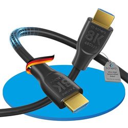 sonero PHC110-010 Ultra High Speed HDMI-kabel 8K met ethernet, gevormde designconnector, verguld (8K UltraHD, 4K 3D met 50Hz/60Hz, volledige bandbreedte, dynamische HDR), 1,0 m