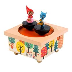 TROUSSELIER - Petit Chaperon Rouge - Boîte à Musique Dancing - Idéal Cadeau de Naissance - 2 Figurines Amovibles - Musique Le printemps de Vivaldi - Colori Multicolore