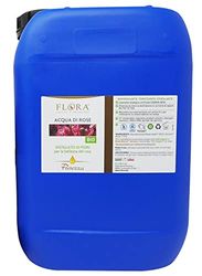 FLORA Purezza Acqua Aromatica di Rose, 5L - BIO-COSMOS - Distillato di fiori per la bellezza del viso. Idrolato di fiori dall'effetto tonificante e rinfrescante.