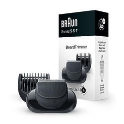 Braun EasyClick Beard Trimmer ORIGINAL Attachment For New Generation Series 5, 6 and 7 Electric Shaver, With Five Different Lengths For Beard Styling, Black