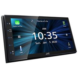 JVC Pantalla Táctil Radio para Coche - Receptor Multimedia con Bluetooth, USB y Manos Libres, de 6.8 Pulgadas y 4 x 50W, Compatible con Apple CarPlay y Android Auto - Autoradio KW-M560BT
