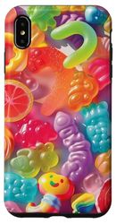 Carcasa para iPhone XS Max Patrón De Dulces Candy Delight Vibrant Gummies