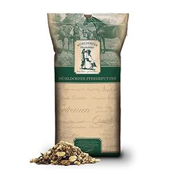 Mühldorfer 6-graan Plus, 20 kg, pelletvrije volkorenmuesli, met zwarte haver, energiespecifiek, voer voor alle paarden en pony's