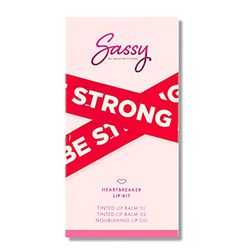 Sassy by Savannah Chrisley Breakup Collection Lip Kit - Contains 2 Balms and Oil to Enhance Your Pout - Nourishing Formulas for Everyday Wear - Luscious and Smoother Results - Heartbreaker - 3 pc