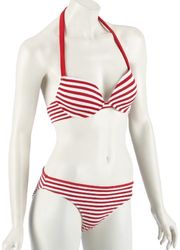 Tommy Hilfiger STRIPE WIRED 1H81115709 dambadmode/bikinis, Röd (Apple Red), 40 SE