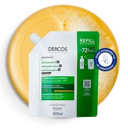 Vichy, Dercos, Shampooing Anti-Pelliculaire DS, Pellicules & Démangeaisons, Cheveux Secs, Éco-recharge, 390ml