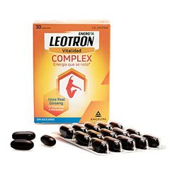 LEOTRON Complex - 30 cápsulas - Energía que se nota - Complemento alimenticio con Jalea Real, Ginseng, 12 vitaminas y 4 minerales - Envase para 30 días, a partir de 12 años.