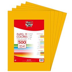 FIXO Paper 65009165. Lot de 500 Feuilles de 80 g, Papier, Or, A3, Set Pièces