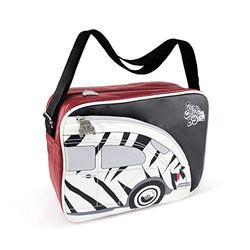 BRISA VW Collection - Volkswagen Shoulder Travel Messenger Bag with Beetle Bug Motif (Black/Zebra)