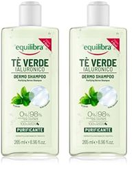 Equilibra Capelli, Dermo Shampoo Purificante Tè Verde Ialuronico, Shampoo Capelli Normali e Grassi ad Azione Purificante, con Estratto di Tè Verde, Acido Ialuronico, Estratto di Bergamotto, 265 ml