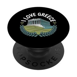 I Love Greece Partenón Símbolo icónico PopSockets PopGrip Adhesivo