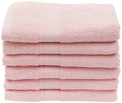 De Witte Lietaer - 194 850, Set di 6 asciugamani da bagno, in cotone, Rosa chiaro (Rose), 100 x 50 cm