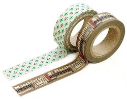 Dailylike Set met 2 Masking Tape Washi Benny, verschillende designs, 15 mm x 10 m.