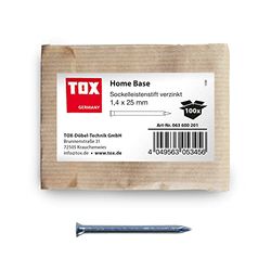 TOX 63600201 Home Base Skirting pins, Silver, 1,4 x 25 mm