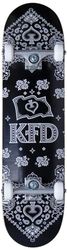 KFD Uniseks bandana skateboard voor volwassenen, zwart, 8 inch