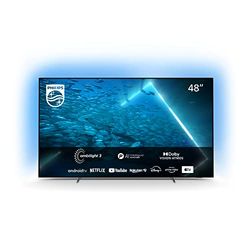 Philips 48OLED707/12 | 48-tums 4K UHD OLED Smart TV| High Dynamic Range (HDR) | Dolby Atmos | Filmisk bild och ljud | 3-sidig Ambilight | Alexa Enabled | P5 Engine med AI