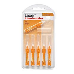 INTERPROXIMAL â€“ Straight Extra-Thin Soft Interdental Brush 6 Units, Bi-Material and Non-Slip Handle, Flexible Neck, Maximum Efficacy, Tynex Filaments, Prevents and Removes Bacterial Plaque