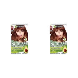 Garnier Nutrisse Permanent Hair Dye, Natural-looking, hair colour result, For All Hair Types, 4.5 Auburn (Pack of 2)