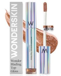 Wonderskin Wonder Blading Top Gloss - Brillant À Lèvres À Paillettes Dorées, Maquillage Pour Les Lèvres Au Fini Hydratant Et Brillant (Paillettes Dorées)