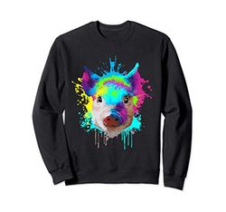 Splash Art Granjero Regalo Granja Amante De Los Cerdos Sudadera