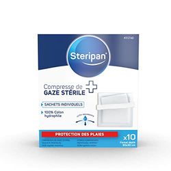 Steripan 10 compressas de gaze (30 x 30 cm), conjunto de 2