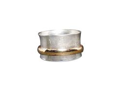 Anello spinner, anello d'argento 925, anello di dichiarazione, anello fatto a mano, anello a fascia d'argento (12,5)