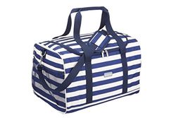 KC Blue We Love Summer Extra Grote Koeltas, Cooler Bag met Extra Grote Capaciteit, Nautisch Gestreept Patroon, 30 liter - Blauw en Wit