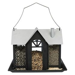 Trixie - Mangiatoia da Appendere in Metallo, 26 x 19 x 19 cm, Colore: Nero