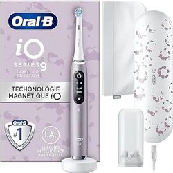 Oral-B iO Series 9 Edición Especial, Cepillo de dientes eléctrico, Bluetooth conectado, 7 modos de cepillado, 1 funda de viaje, 1 bolsa, cuarzo rosa
