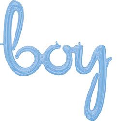 Amscan 3916811 Foil Balloon Word Boy Silver
