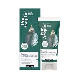 Zuccari PurAseptic Crema Ipersudorazione, Tubo da 75ml, Con Silver Tea Tree Oil, Tropolone e Allume di Potassio, Trattamento Sudo-Regolatore per Sudorazione Eccessiva