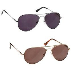 OPULIZE Silver & Gold Reading Sunglasses Value 2 Pack UV400 Mens Womens SS8-89 +1.00