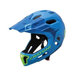Cratoni Unisex – vuxen C-maniac 2.0 Mx cykelhjälmar, blå/lime matt, M/L