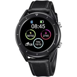 LOTUS Reloj Hombre 50009/1 Smartwatch Caja de Aleacion de Zinc Negro Correa de Piel Negro