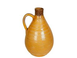 FLORERO ASA CERAMICA MOSTAZA