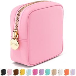 EMBLA Makeup Bag,Travel Bag Pouch, Toiletry Bag, Makeup Organizer, Nylon Cosmetic Zipper Pouches,Clutch, Coin Purse, Storage Bag Organizer, Make up Bags,Mini, Small, Large for Women, Flamingo, Mini