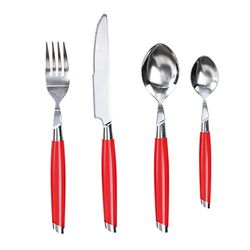 Kitchen Artist - Set di 24 posate rosso