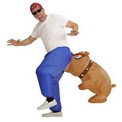 "BITING BULLDOG" (airblown inflatable costume) (4 x AA batteries not included) - (One Size Fits Most Adult)