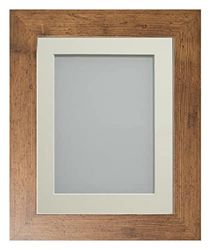 Frame Company Watson Rustic Picture Photo Frame fitted with Perspex, A3 with Ivory Mount for image size A4
