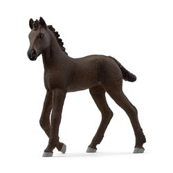 schleich 13977 HORSE CLUB Friesian Foal Figurine for ages 5+, Black