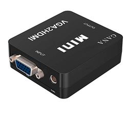 GANA VGA naar HDMI-converter, VGA naar HDMI-adapter, 1080p HDTV met audiokabel en USB-voedingskabel voor tv, computer, projector, laptop, dvd