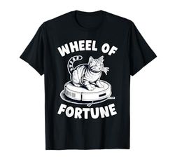 Wheel of Fortune Robot Vacuum Cleaner Funny Cat T-Shirt